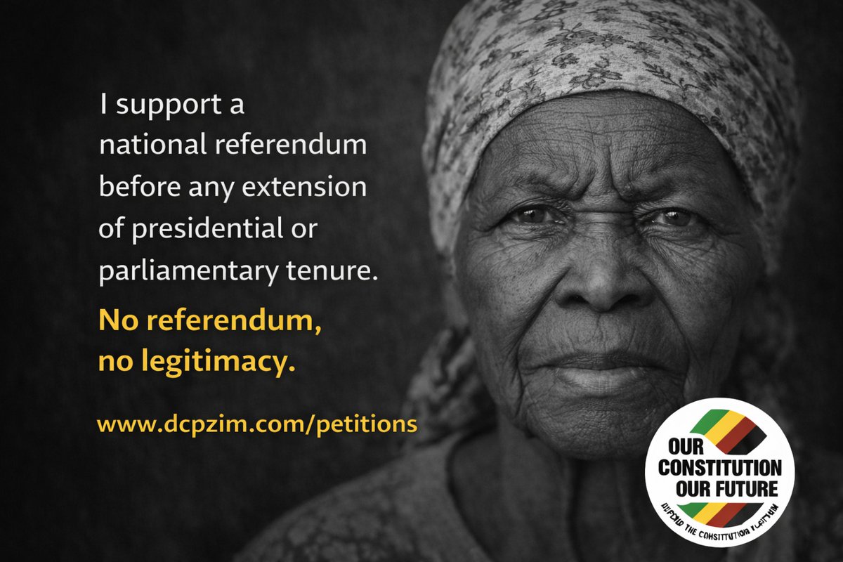 NgarivhumeJ's tweet photo. We must call for a People’s Referendum on the Constitutional Ammendment Bill No.3!
#DefendTheConstitutionPlatform!
#NoTo2030Nonsense!
#NoToCorruption! https://t.co/u4SL82i4ld