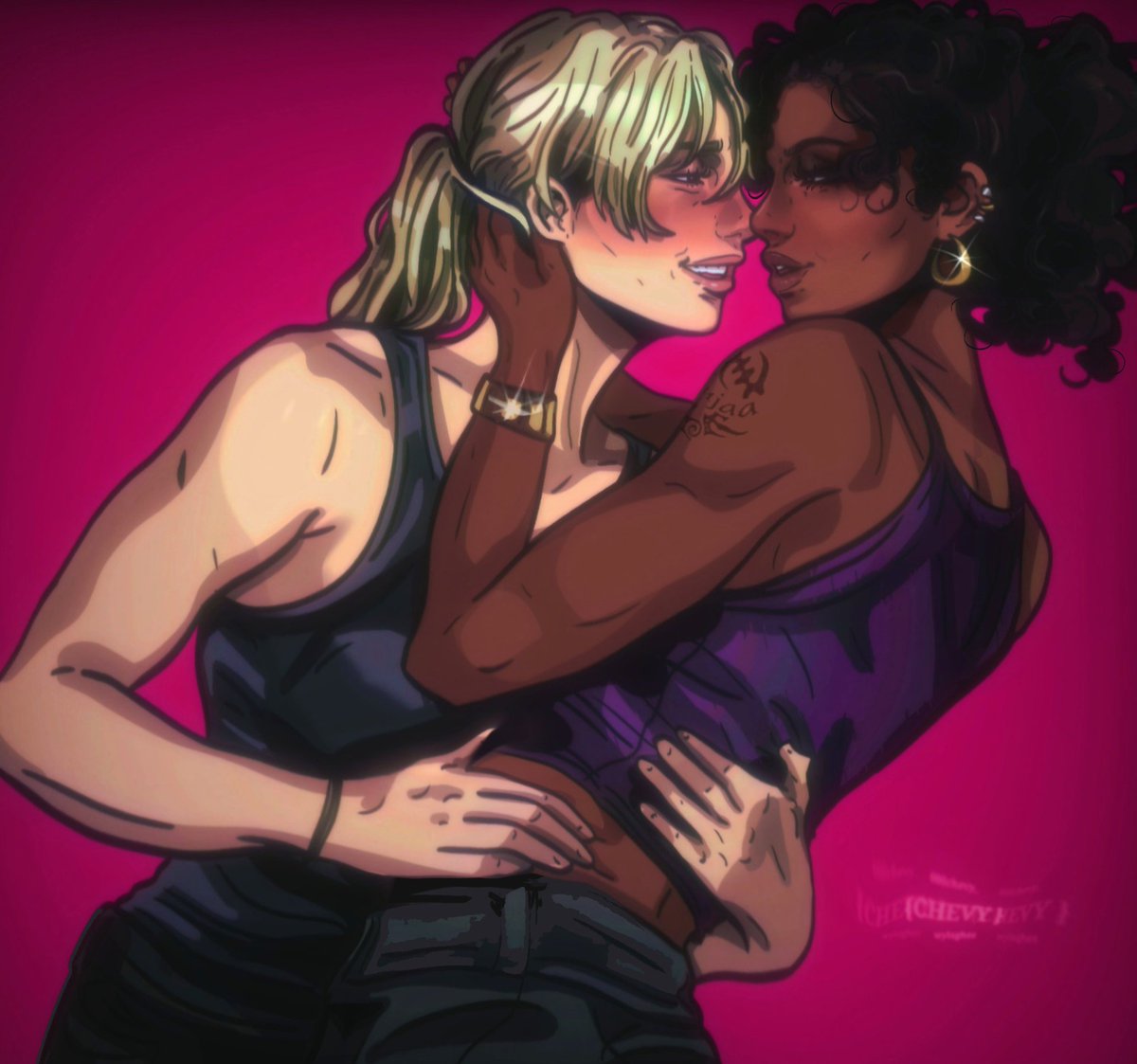 first time drawing Valomar 🫣❤️ #JillValentine #ShevaAlomar #ResidentEvil5 #RE5