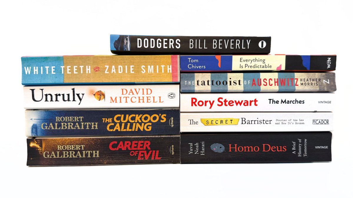 strangebooksUK's tweet image. New arrivals today. Zadie Smith, Yuval Noah Harari, two Robert Galbraiths and The Secret Barrister among others. All personally photographed at strangebooks.co.uk #strangebooks #secondhandbooks #booktwt