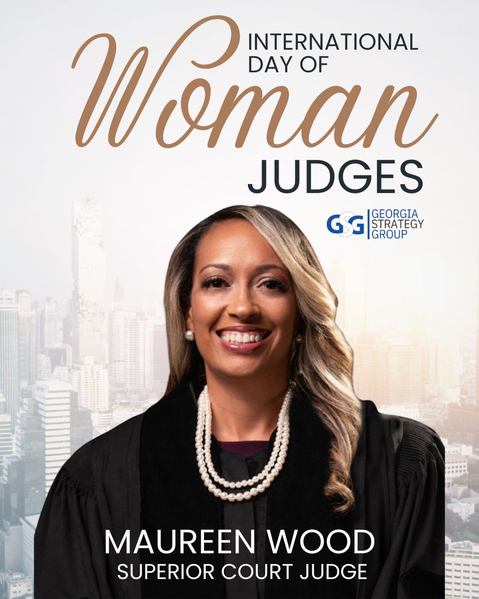 GroupGeorgia's tweet photo. On #InternationalDayofWomenJudges, we’re proud to honor Judge Maureen E. Wood, who made history in May 2024 as Rockdale County’s first African American Superior Court Judge. ⚖️

We had the distinct honor of working alongside Judge Wood during her historic campaign. https://t.co/3OsiyaTmLr