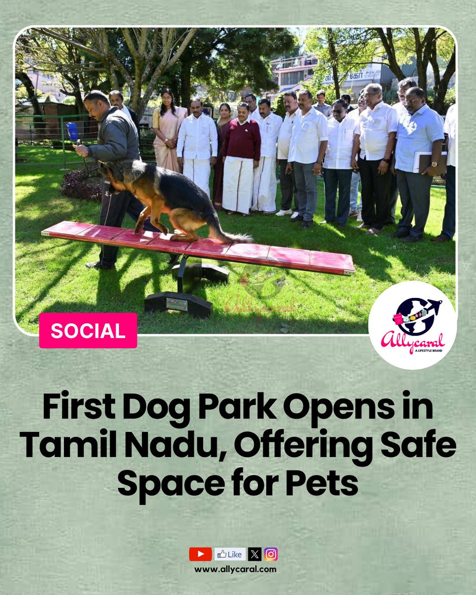 allycaralgoa's tweet image. Tamil Nadu opens its first dedicated dog park, creating a safe and fun space for pets and their owners. 

Read: allycaral.com/2026/03/09/fir…

#DogPark #TamilNadu #PetFriendly #DogsOfIndia #AnimalLovers