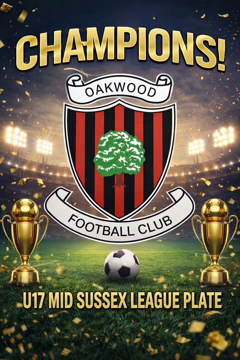 OakwoodFC's tweet image. Huge congratulations to Phil Peters, Sam Blackburn and all the players on winning the u17s League Plate final yesterday, held at @ThreeBridgesFC, against Coldean Colts 🔴⚫ 
 #futureOaks #brightfuture

@midsussexyouth