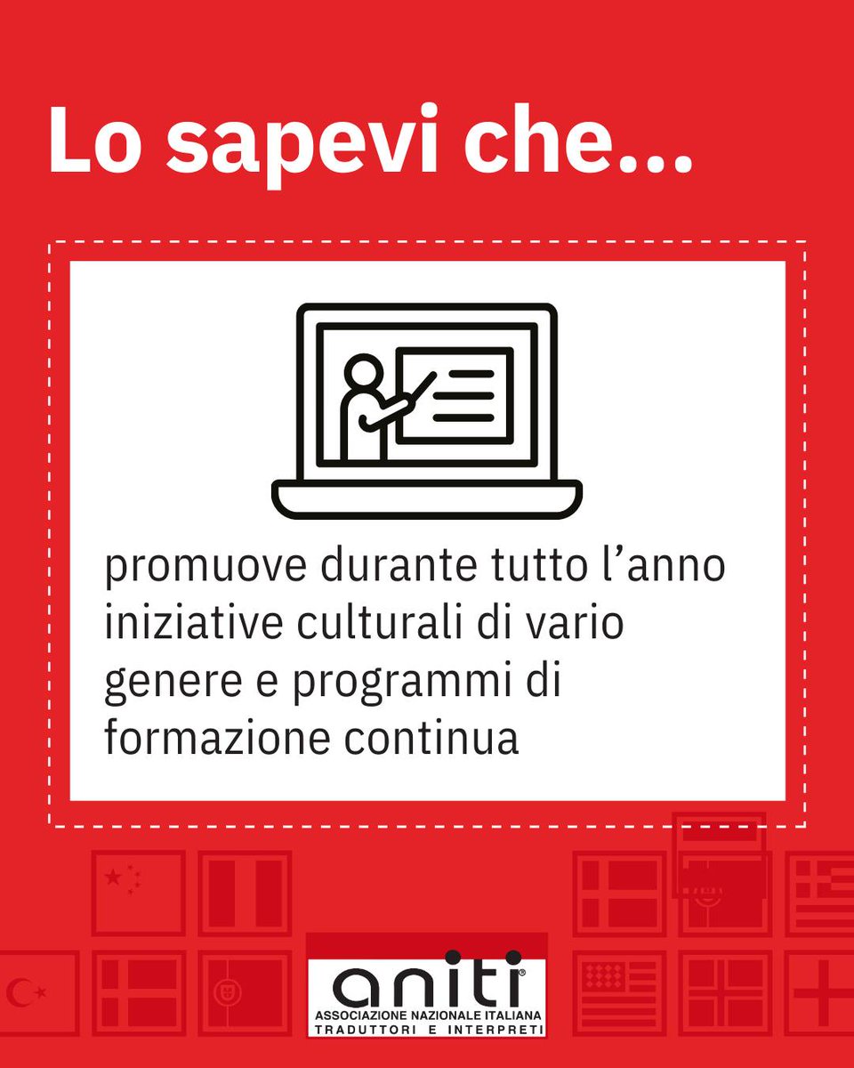 La nostra associazione valorizza la professionalità dei traduttori e degli interpreti grazie a iniziative culturali di vario genere e programmi di formazione continua

Essere parte di ANITI significa aggiornarsi, crescere.