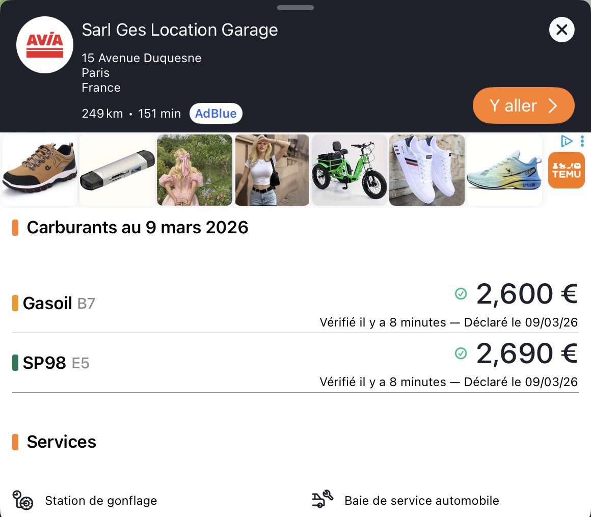 Qui va aller acheter du carburant à ce tarif dans Paris ? 😵