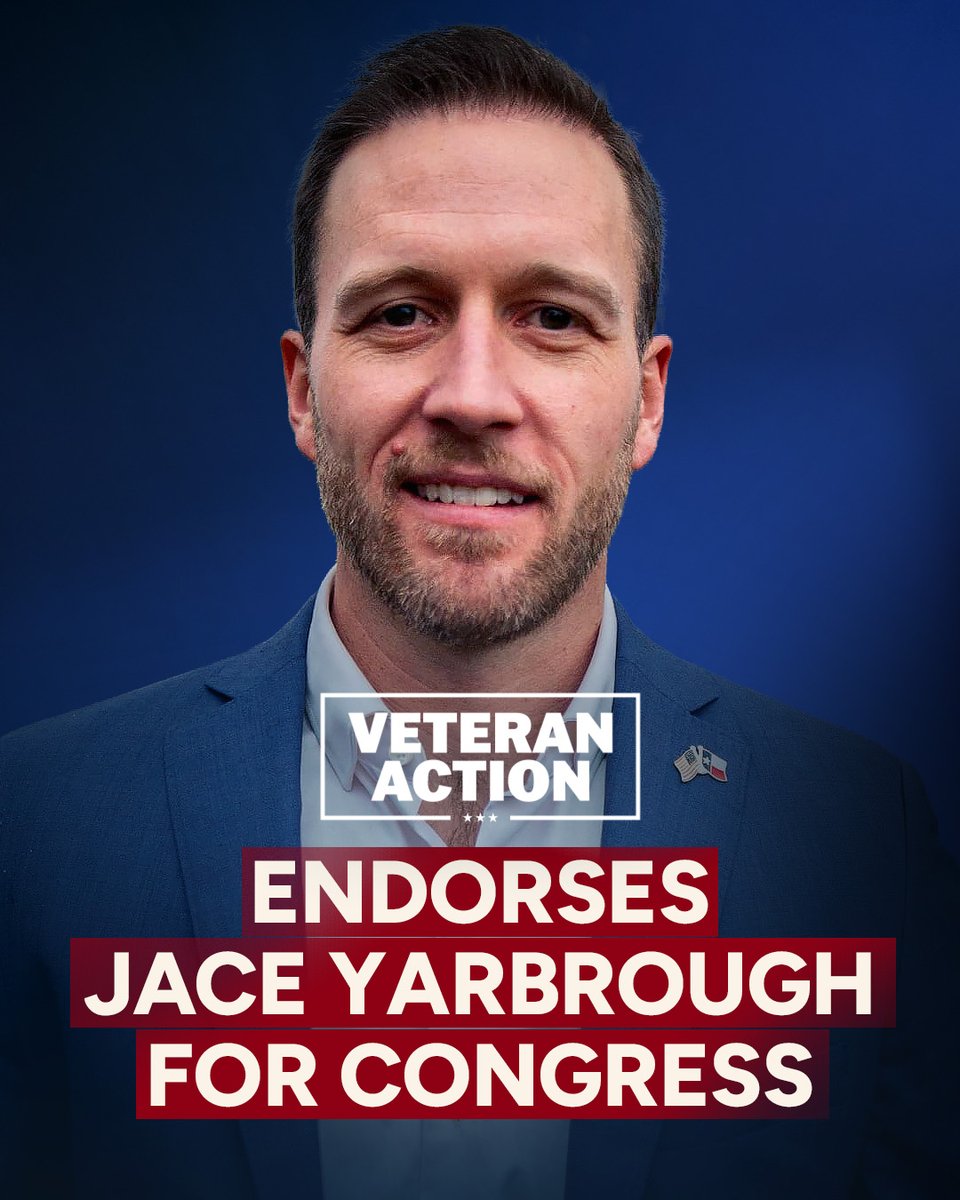 Veteran Action endorses <a href="/JaceYarbrough/">Jace Yarbrough</a> in the runoff election for Texas's 32nd Congressional District, citing his record of standing up for servicemembers and his commitment to advancing veterans' legislation.

Yarbrough, an Air Force veteran, refused the military's COVID-19