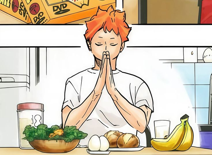 belatinysun's tweet photo. the connection shoyo has with food touches me deeply. he makes a point of eating well even during difficult times as he knows everything needs to be taken calmly, one step at a time; eating well &amp; taking care of his own body is a beautiful act of self-love that he cherishes 🫶🧡 https://t.co/v2Sjkk97kQ