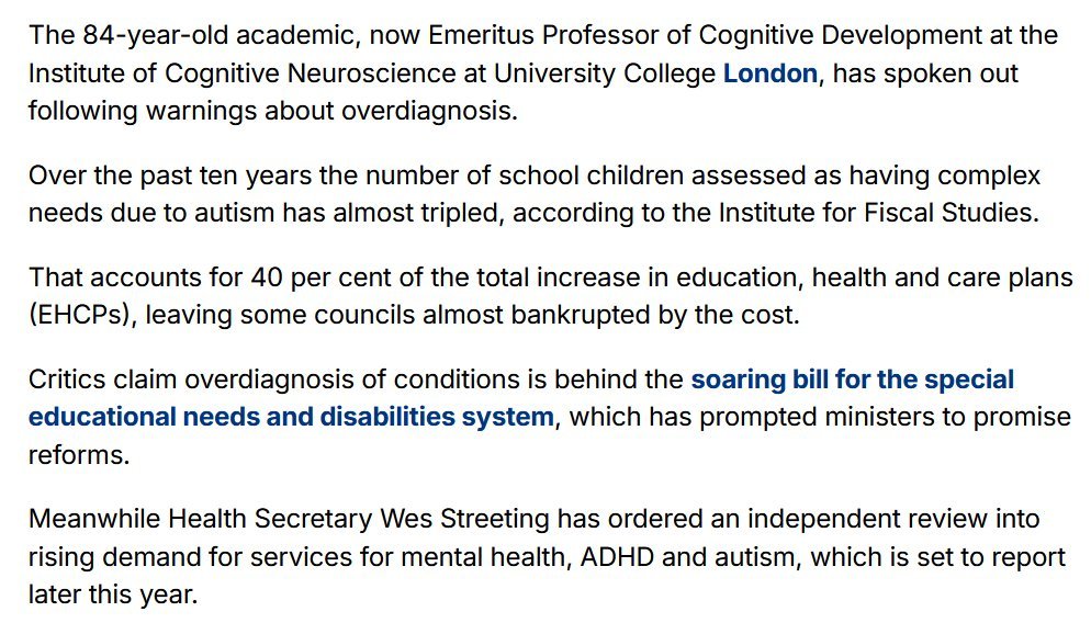 But right now, the personal views of someone long-divorced from the frontline are being used directly as fuel to cut support for ND adults &amp; children.
This poses a huge risk to the very people being discussed.
This isn't about data, or subjects. This is about people.
3/3