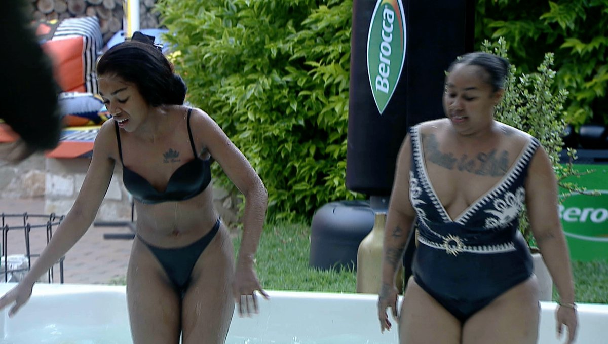 Ice cold and still standing! 🧊 Congratulations to Thandeka and Trixie for being the final two in the endurance challenge. The goal was to stay in the freezing water for as long as possible, and they pushed through until Biggie’s horn signalled them to step out. #BBMzansiS6