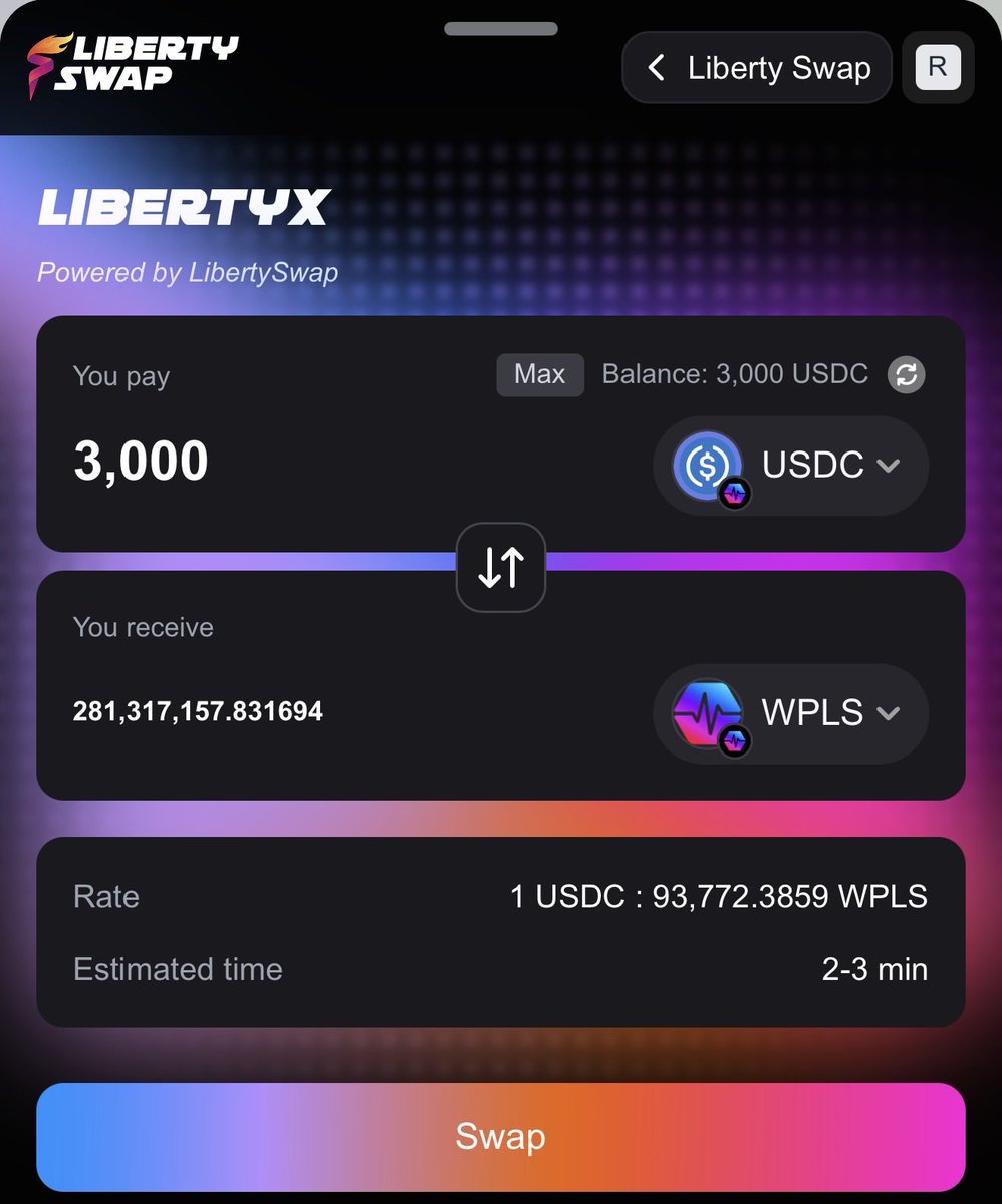 Liberty Swap⚡️Bridge2Pulse™️Privacy and Freedom tweet media
