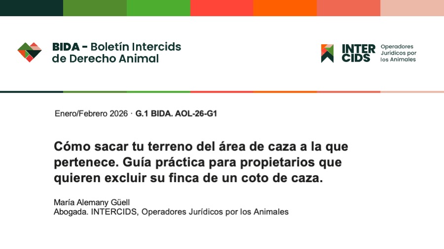 🦌 ¿Eres propietario de una finca rústica, forestal o agrícola, y quieres excluirla de un coto de caza?

El artículo explica cómo hacerlo, qué derechos te asisten y da recomendaciones prácticas para realizar este proceso administrativo.

Por María Alemany intercids.org/como-sacar-ter…