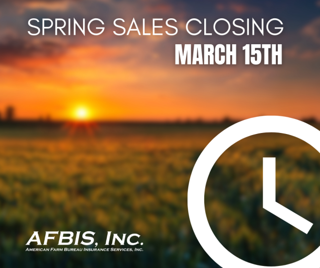 AfbisInc's tweet photo. ⏰ 1 Week Left

The March 15 Crop Insurance Sales Closing Date is just one week away. Now is the time to review your coverage, make any updates, and ensure your operation is protected for the season ahead.

🌾 Don’t wait—contact your crop insurance agent before March 15. https://t.co/e3bNWGXk1A