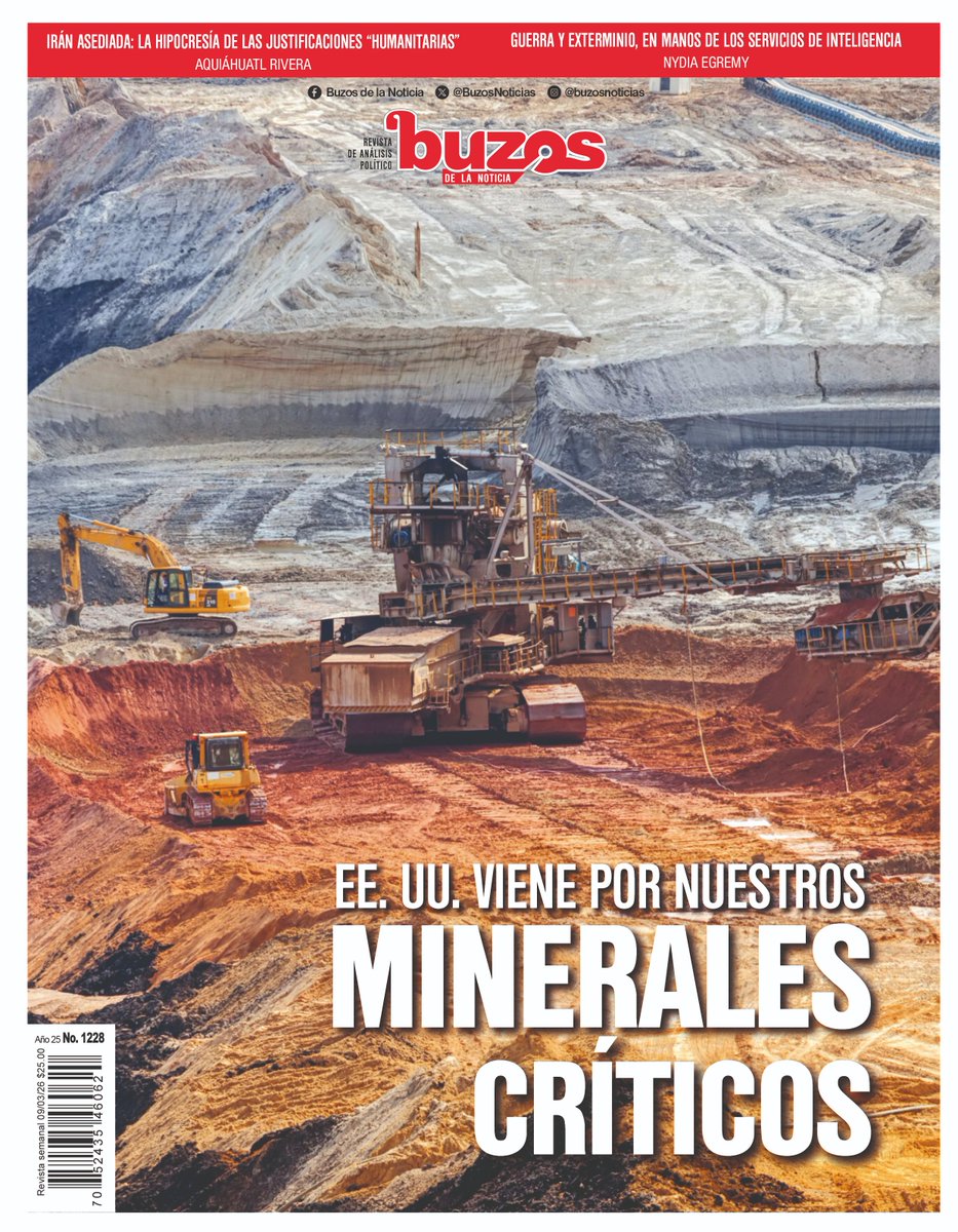 🔴#buzos | EE.UU. viene por nuestros minerales críticos

La codicia del capital trasnacional por los “minerales críticos”, imprescindibles en la gran industria, especialmente la militar, obliga cada vez más al gobierno de Donald Trump a promover guerras para garantizar este