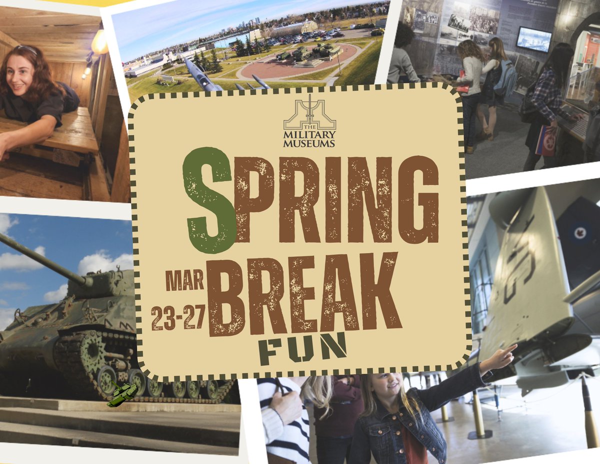 TMM_yyc's tweet photo. 🎯 SPRING BREAK MISSION: FAMILY FUN at The Military Museums! 🗓 March 23-27 🎟 Included with admission. Hands-on history, scavenger hunts &amp; more! Plan your visit: https://t.co/6WRYTMPs3U Tag a parent 👇 https://t.co/V9vTw3hEKH