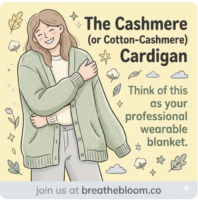 bloom_breathe's tweet image. The Cashmere Cardigan: Your professional wearable blanket. 🧶✨ Experience the mental shift of a cozy, chic layer that fights decision fatigue. 💛

📌 Tips: pinterest.com/breathebloomwe…
📖 Blog: breathebloom.co/the-wellness-b…

#WFHStyle #Cashmere #CozyChic #BreatheBloom #ModernUniform 🌼