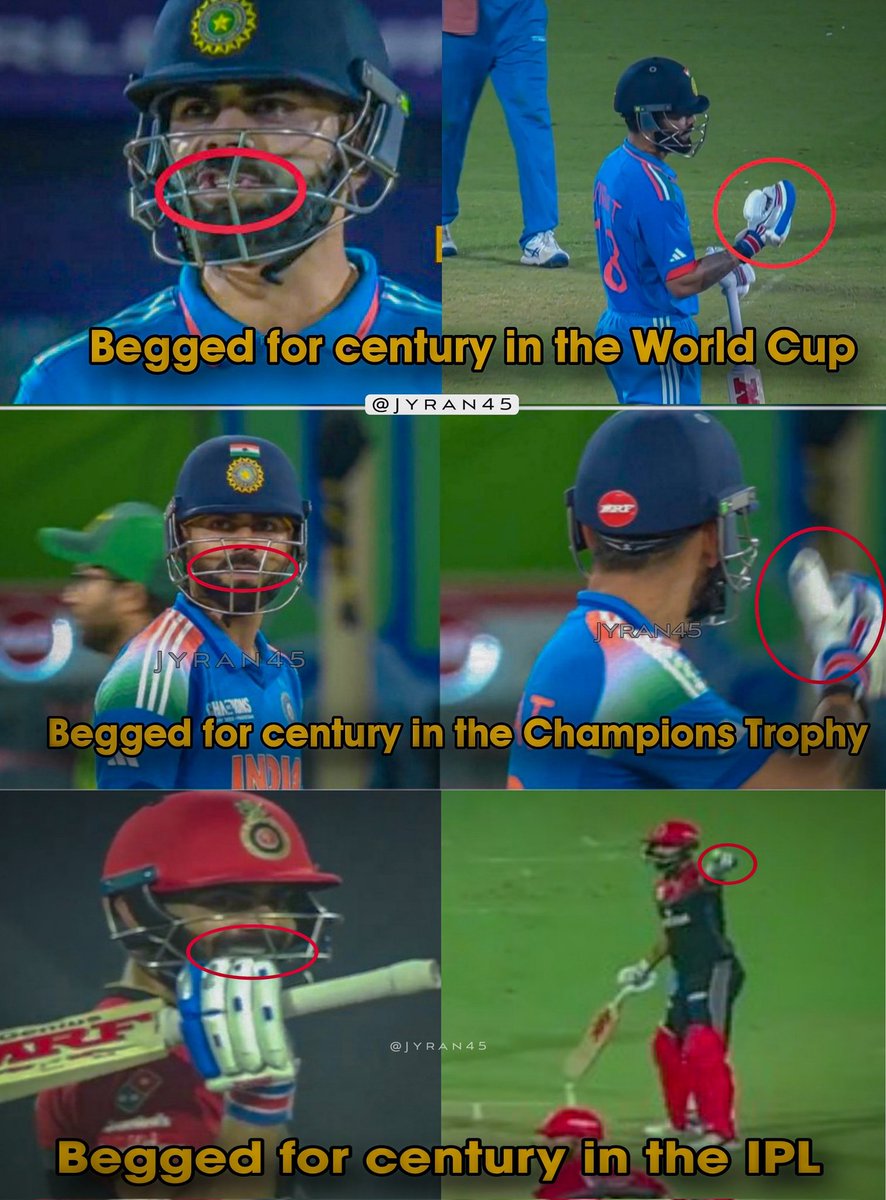 I doubt you’ll find another player in world cricket who would beg his non-striker just to complete a personal milestone the way Virat Kohli  used to.

On the biggest stages, the whole world has seen it,..denying singles, slowing down the game, calculating every run just to reach