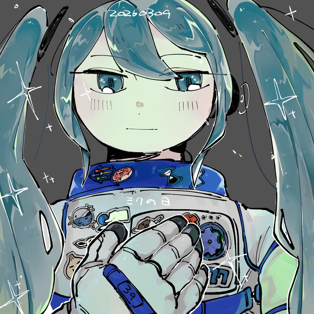 #ミクの日　ちょっと遅刻
🚀🪐🌟