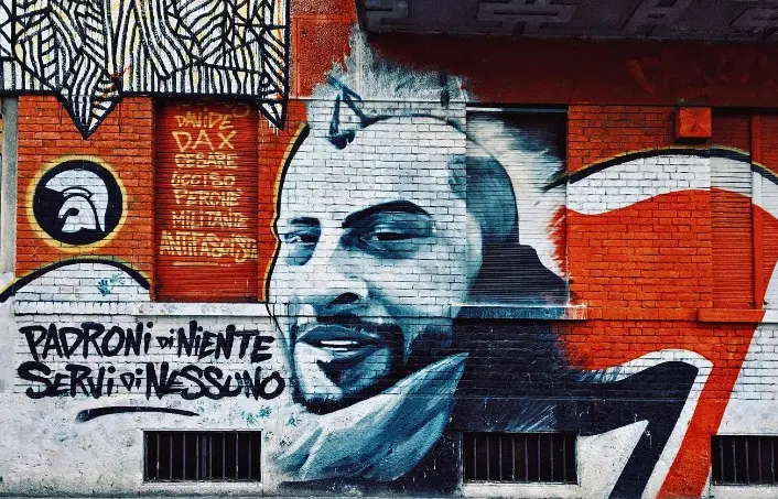 ultras_antifaa's tweet photo. Murals dedicated to the memory of the antifascist activist Davide Cesare (Dax), who was killed by neo-nazis on March 16, 2003. https://t.co/kPDvGc3J22