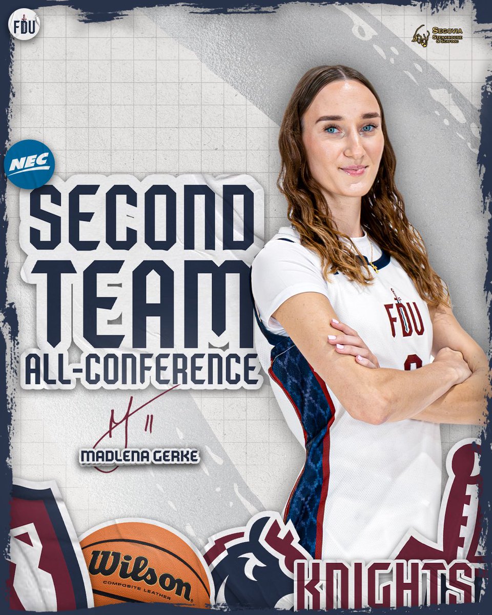 FDUKnightsWBB's tweet image. GOOD TO BE GERKE. 😁

Madlena Gerke was named the NEC Defensive Player of the Year!! She was also named to the All-NEC Second Team and the NEC All-Defensive Team!!

#uKNIGHTED | #NECWBB