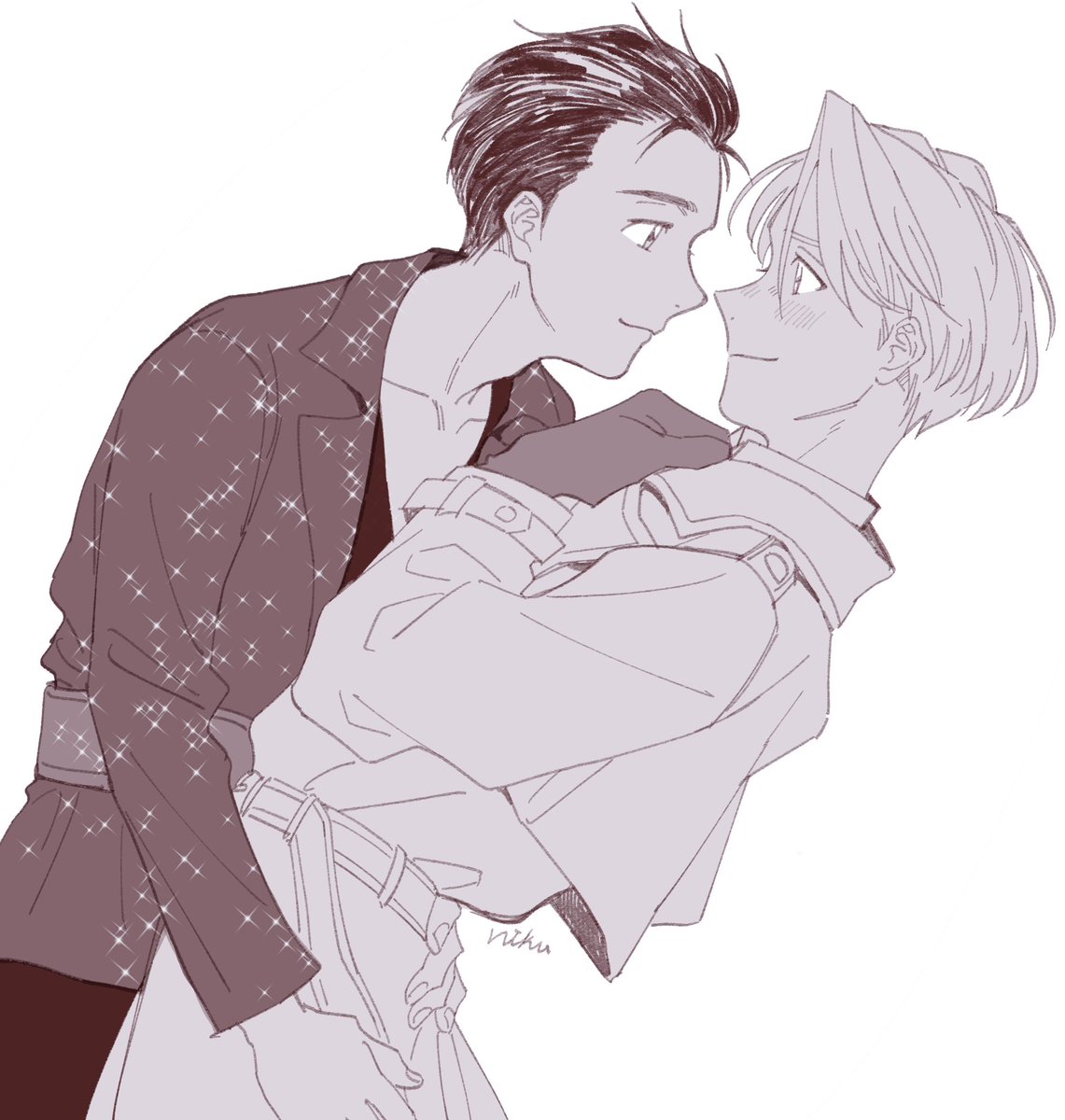 ⛸️履いてる勇に抱き寄せられるヴィの組み合わせはあまりにも𝓜𝓪𝓻𝓻𝔂 𝓶𝓮すぎる