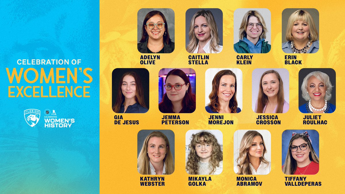 FlaPanthers's tweet photo. Saluting the women making South Florida stronger every day 🫡

Meet the inaugural class of our Celebration of Women’s Excellence Series ⤵️