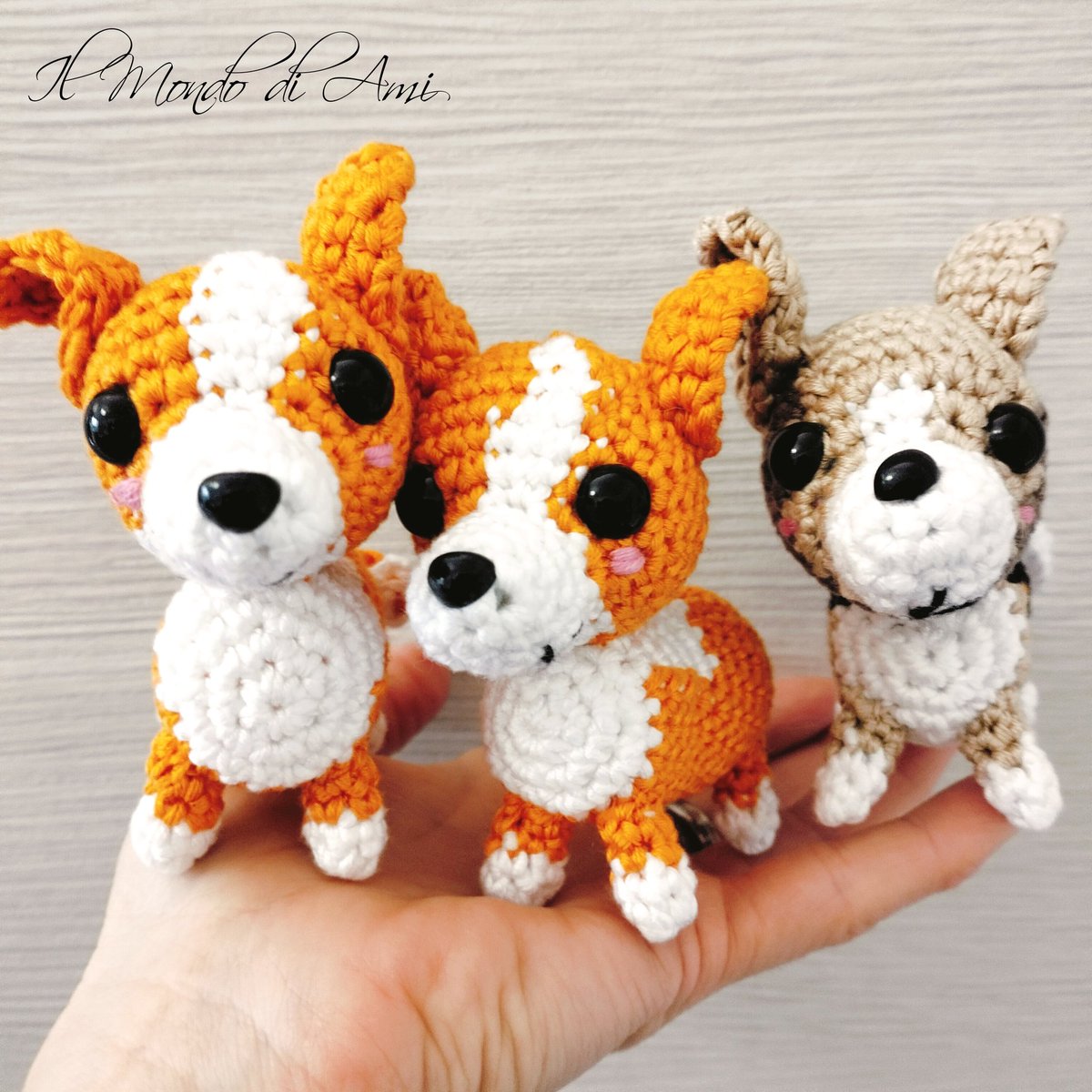 ilmondodiami's tweet image. Corgi 🐕 portachiavi (la famiglia completa)
-
#crochet #uncinetto #welshcorgi