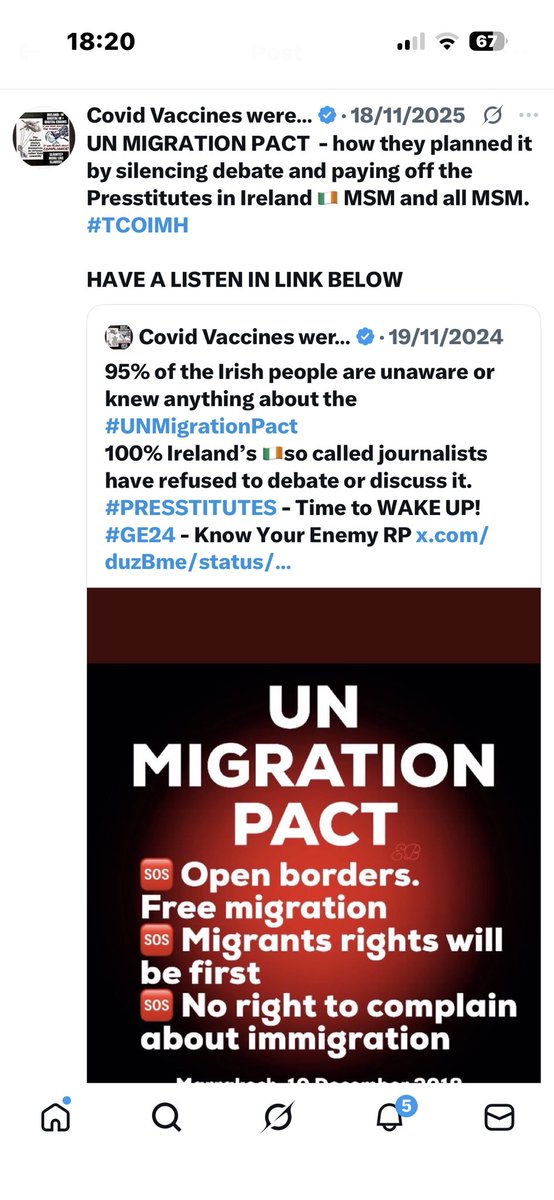 duzBme's tweet photo. @SenatorKeogan @maryharryheff Ireland 🇮🇪 asleep again - The control of information makes history! UN Migration Pact - anyone remember? There is your answer! #UNMIGRATIONPACT and now #EUMIGRATIONPACT …. Too late for the sad ignorant compliant Irish. #TruthHurts https://t.co/lY0iq9SfAy