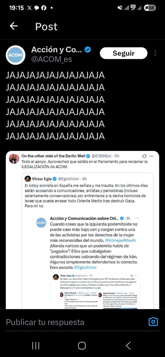 03690jul's tweet photo. A veces, recibir ataques de según que gentuza, no es una incomodidad, sino una medalla https://t.co/vdGpOx4GoC