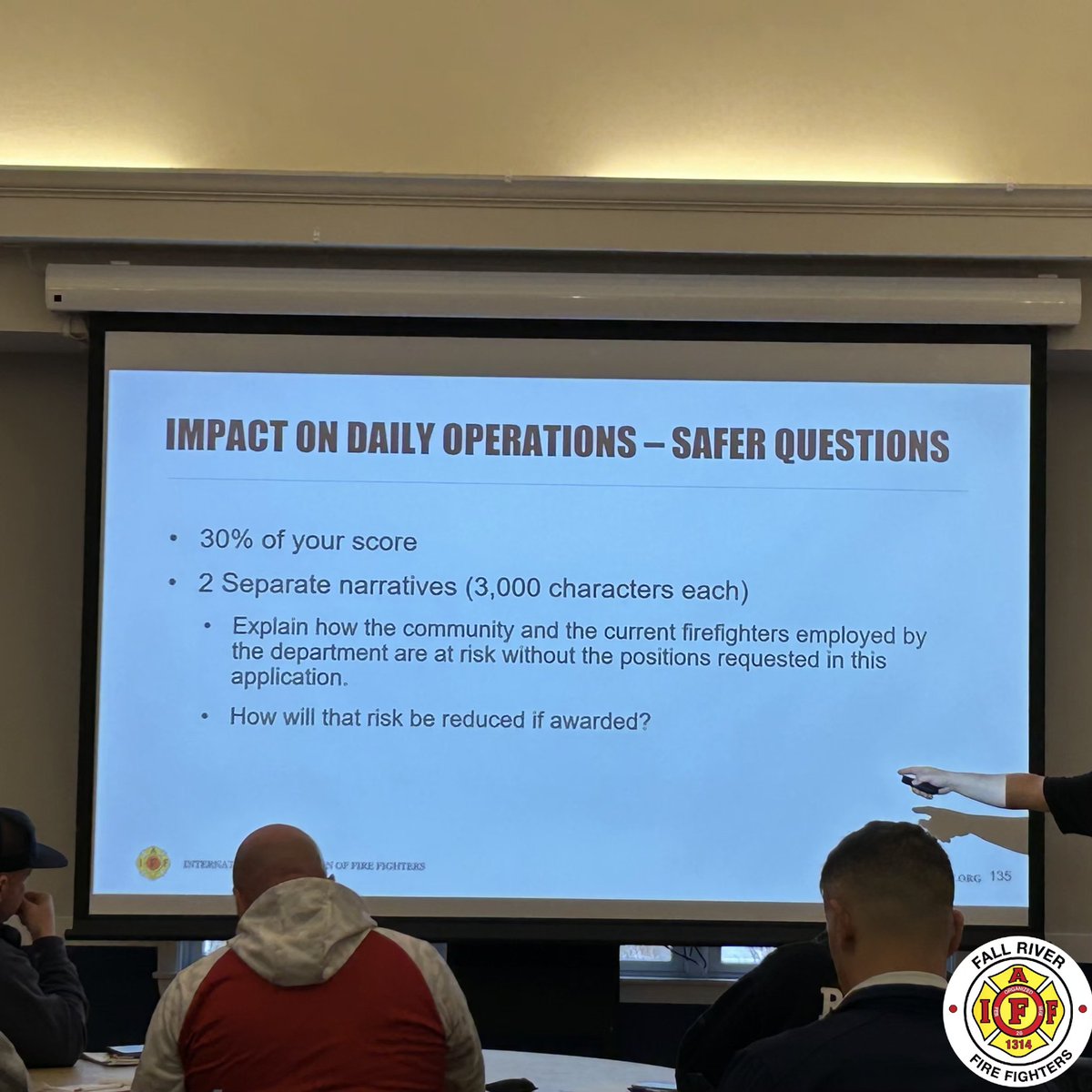 IAFF1314's tweet image. 🚨 Executive Board Attending SAFER &amp;amp; AFG Grant Training 🚨

Earlier this week, three members of the Executive Board are attending a training focused on the application process for SAFER and AFG grants.

#L1314 #FallRiver #FallRiverFirefighters 🚒