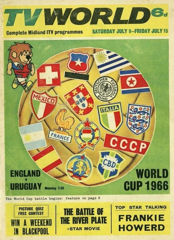 footballmemorys's tweet image. TV World cover for the 1966 World Cup 

#TVWorld #Magazines #Football #WorldCup