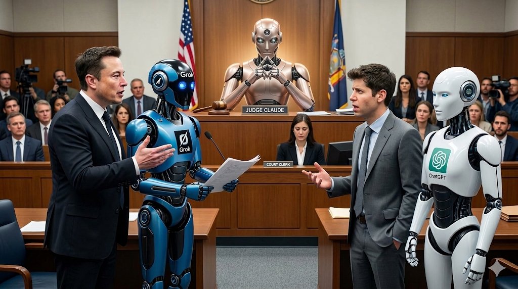 Just imagine sam and elon fighting on the lawsuit with their lawyers as chatgpt and grok and judge as Claude, whom you think will win