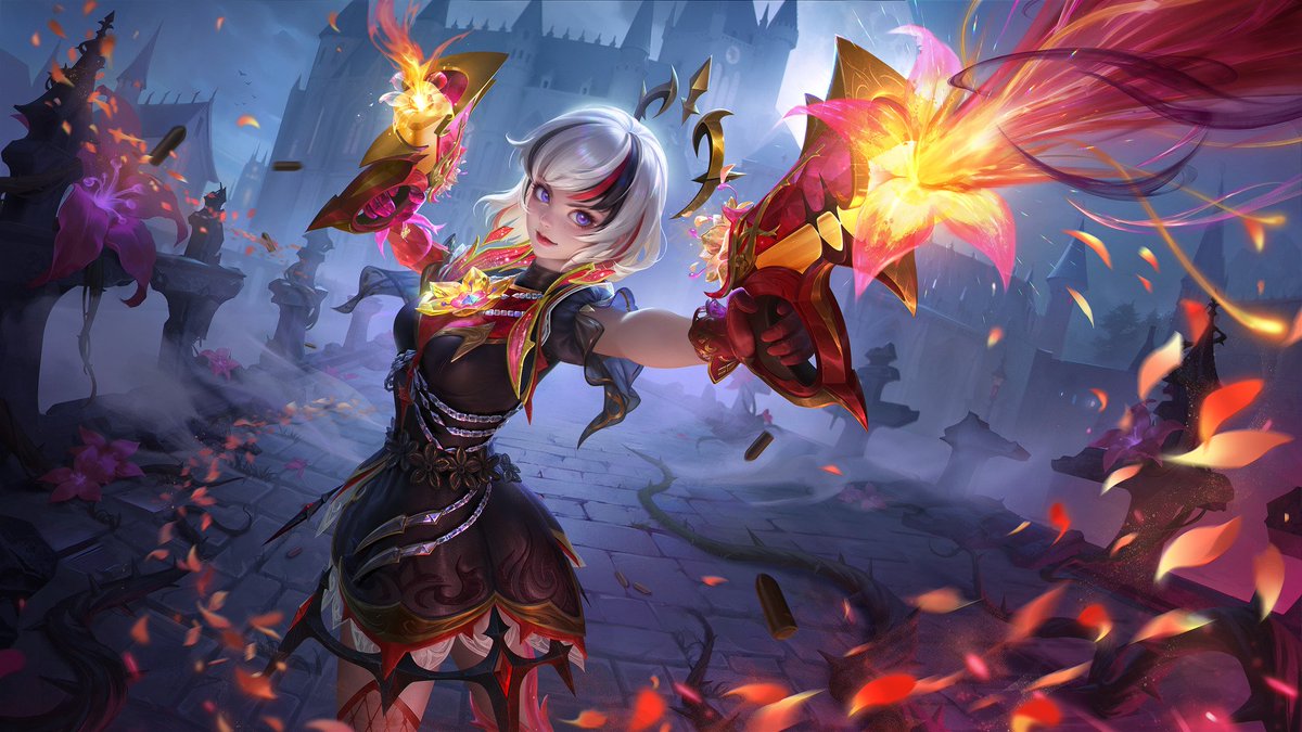 abyssal_mlbb's tweet photo. Beatrix "Scarlet Elegy" Collector Skin Splash Art https://t.co/tf4AF2b2qP