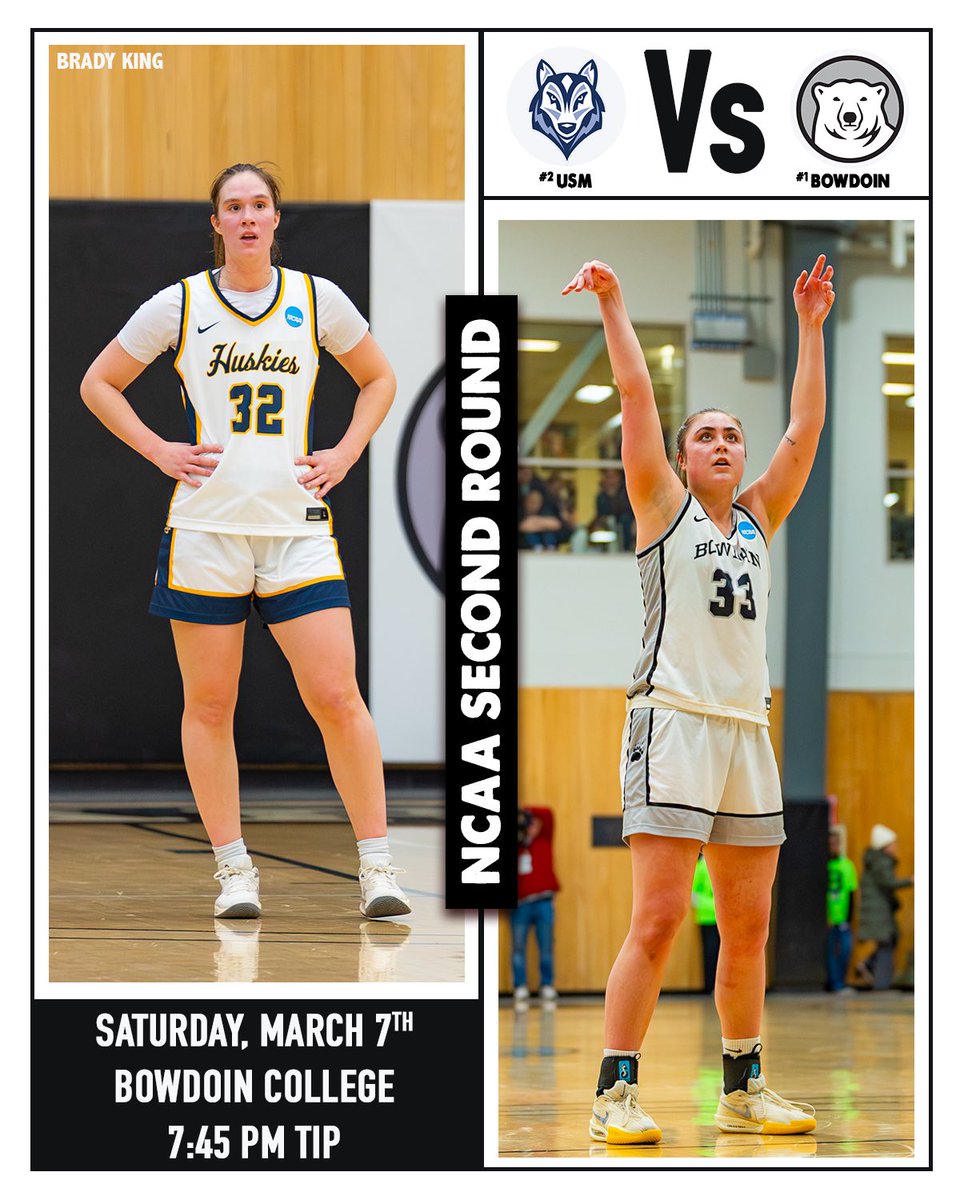 btmaine's tweet image. Big day for Maine college hoops on the national stage. 🏀🔥

🏆 USCAA DII National Championship
⏰ 5:00 PM – #1 CMCC vs #3 Miami-Hamilton

🏀 NCAA DIII Tournament
⏰ 6:00 PM – Bates Women vs Smith
⏰ 7:40 PM – UMF Men vs Yeshiva
⏰ 7:45 PM – Bowdoin women vs USM