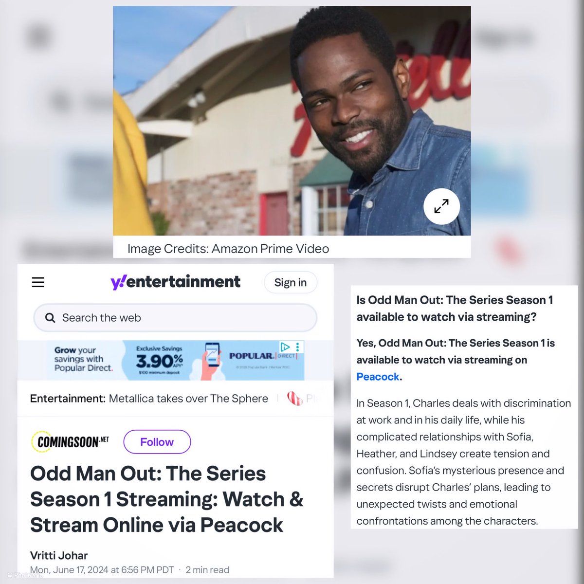 5RProductions's tweet photo. MANY thanks to Yahoo Entertainment &amp; @Yahoo for the article/write up and spreading the word about @oddmanoutw_s and our streaming partnership with @peacock and @NBCUniversal 

We proudly partnered with Peacock/NBC Universal for a little over 3 years. 

https://t.co/5S6juDXk4N https://t.co/kBPZIHb9Ba