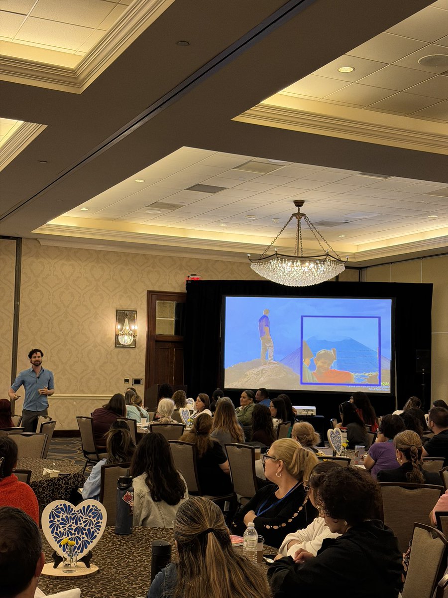 miguelmigrant's tweet image. Keynote and explorer Andres Ruzo sharing how our culture and language connects to the natural world. @AustinAABE #bilingual #multilingual