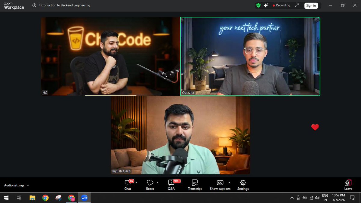 Sspadwal1002's tweet photo. Wrap up the - Introduction to Typescript, Architecture of Node js

Thank you @Hiteshdotcom , @piyushgarg_dev, @yntpdotme .

#chaicode #quiz https://t.co/yDGslYq7GT