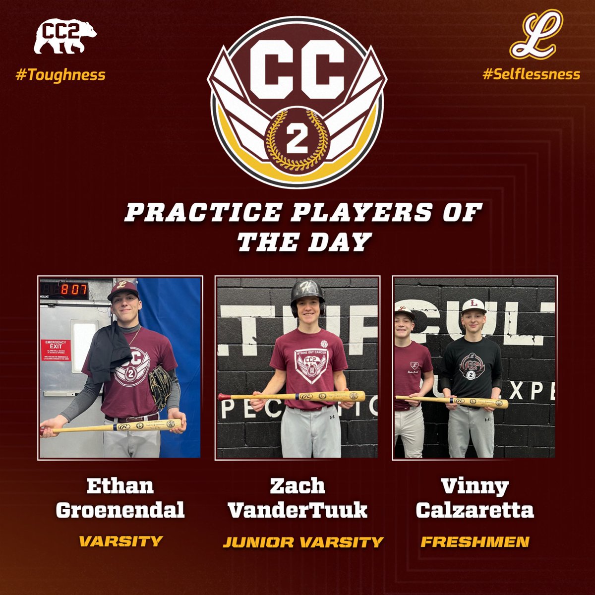 PorterBaseball's tweet photo. π» CC2 Practice Players of the Day βοΈ
These Porter Baseball players were chosen by their teammates as our practice players who displayed #TOUGHNESS and #SELFLESSNESS! #PorterPride #CC2Forever https://t.co/Oez83YuAbN