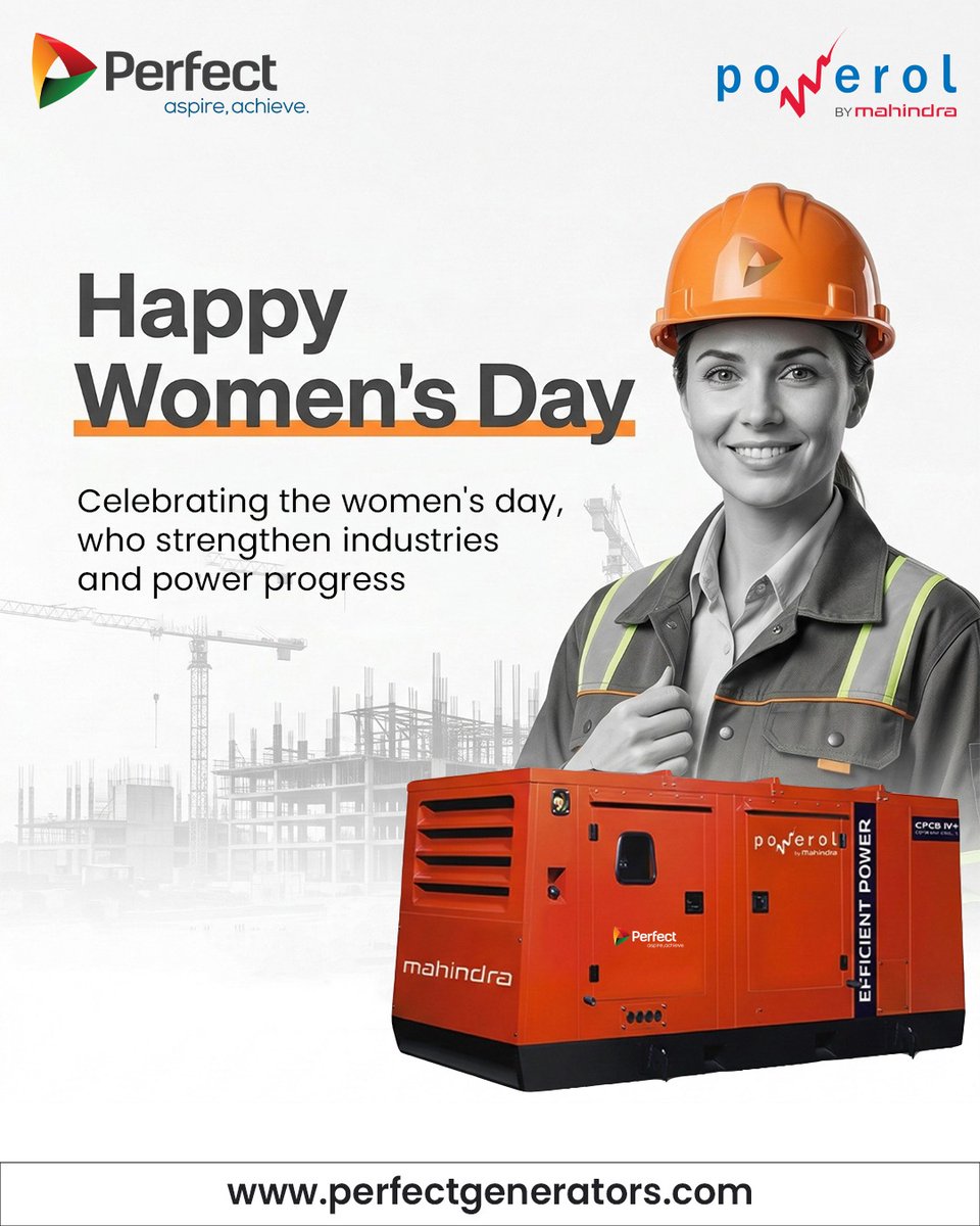perfectgroup2's tweet photo. Strong women build strong industries. 💪
Today we celebrate the women who inspire innovation, leadership, and progress.
Happy Women’s Day!
.
#UnstoppablePower #PoweringProgress #PerfectGroup #MahindraPowerol #Womenday https://t.co/61D5GUU0yj