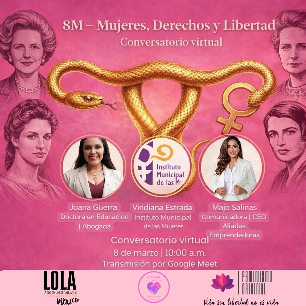FeminismoOrigi1's tweet photo. Mañana #8M 

Invitamos a las mujeres a unirse desde las ideas de la libertad: derechos, autonomía y herramientas reales.

🗓 Mañana  
⏰ 10am hora CDMX 🇲🇽   
💻 Online

Foro: “Mujeres, DDHH y Libertad”
Link de google meet 👇🏼
🔗 https://t.co/JnJBhZbRHC https://t.co/DxlfONr6Cv