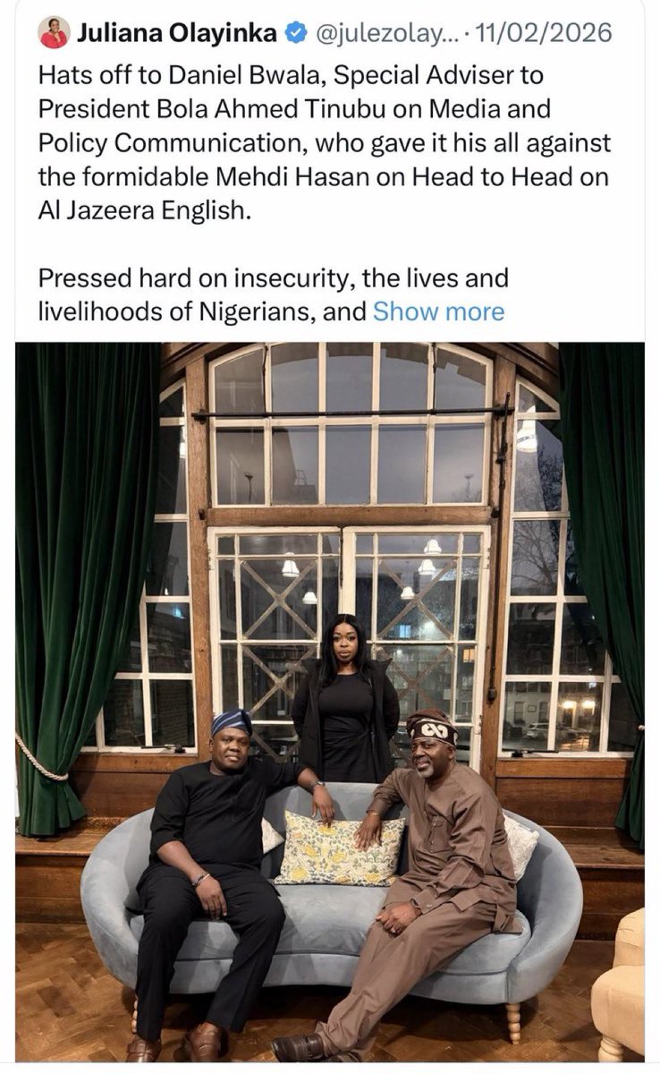 <a href="/SuleJacobs/">Jacob</a> Na the APC Channels TV girl be this  <a href="/julezolayinka/">Juliana Olayinka</a> 😁😁😁