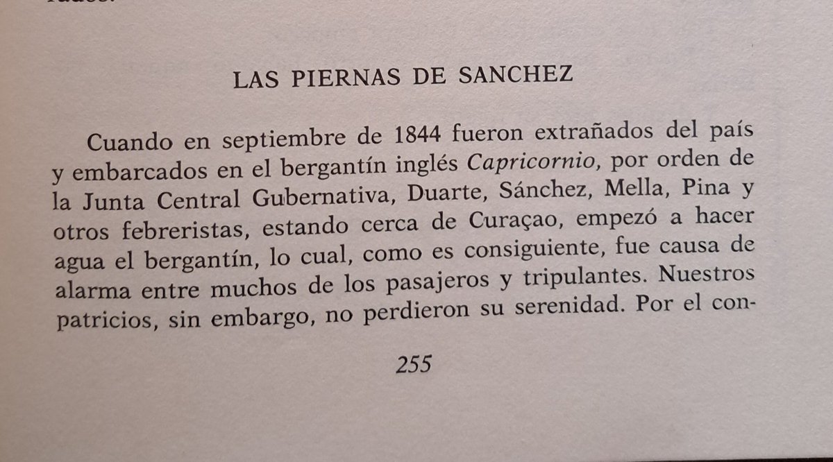 Bircann's tweet photo. A propósito de Sánchez, hallé esta jocosa anécdota suya en el libro de Manuel de Jesús Troncoso de la Concha, Narraciones Dominicanas (Editora de Santo Domingo, S.A., 1977).

Existe una tendencia a idealizar a los héroes y próceres, convirtiéndolos en figuras casi míticas. https://t.co/wzKx92epgp