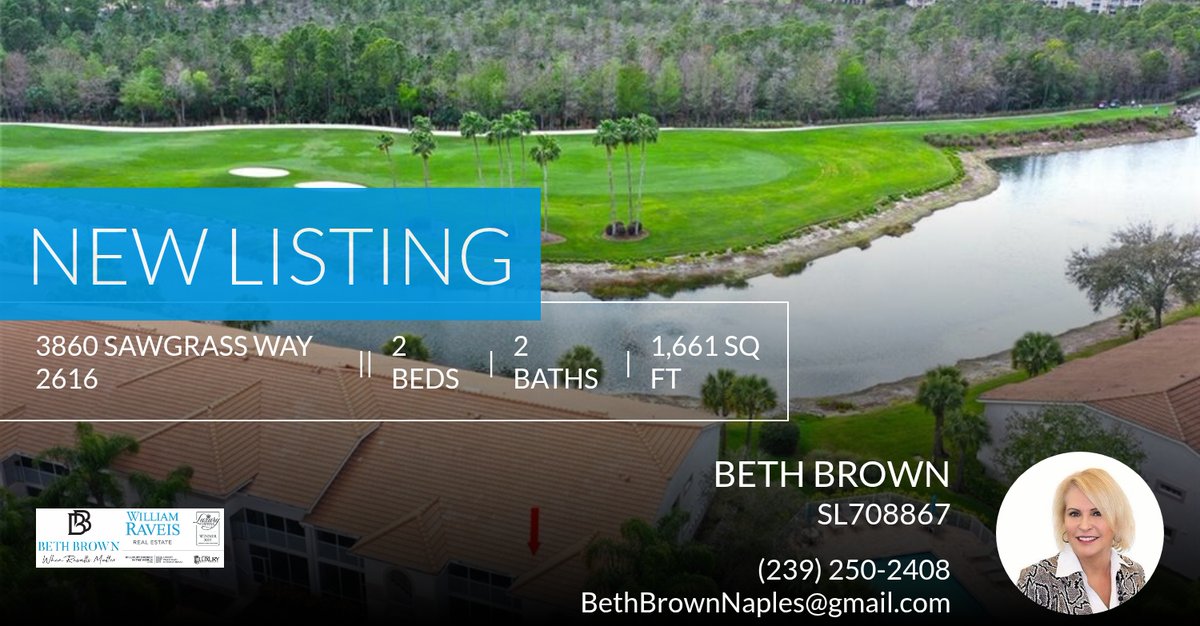 bethbrownnaples's tweet photo. 📍 New Listing 📍 Take a look at this fantastic new property that just hit the market located at 3860 Sawgrass Way 2616 in Naples. Reach out here or at (239) 250-2408 for more information  Open House 3/8/26 1:00 to 4:00 come on by!... https://t.co/JJETojmBu0 https://t.co/X9zA20tP7o