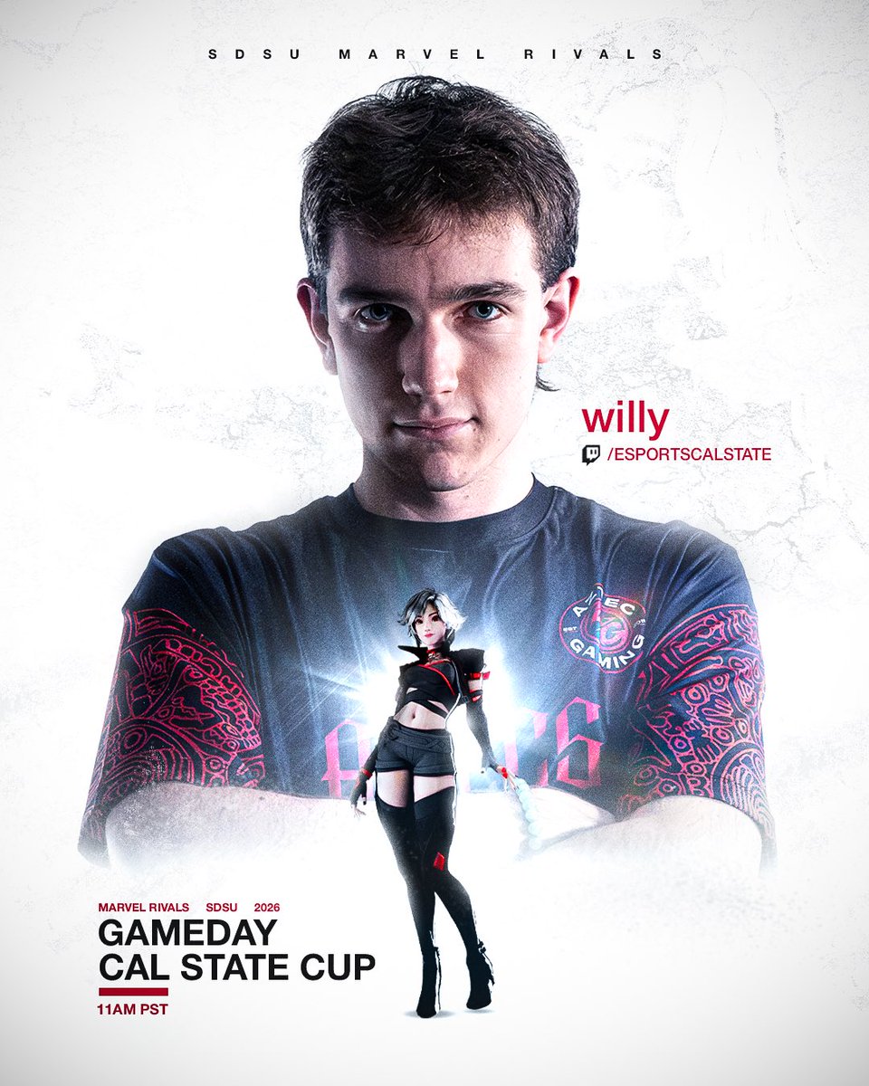 aztecgamingsdsu's tweet photo. Today division 1 Marvel Rivals takes on the CalStateCup!

https://t.co/a8oAS9etHf https://t.co/TDLiNOmbRV
