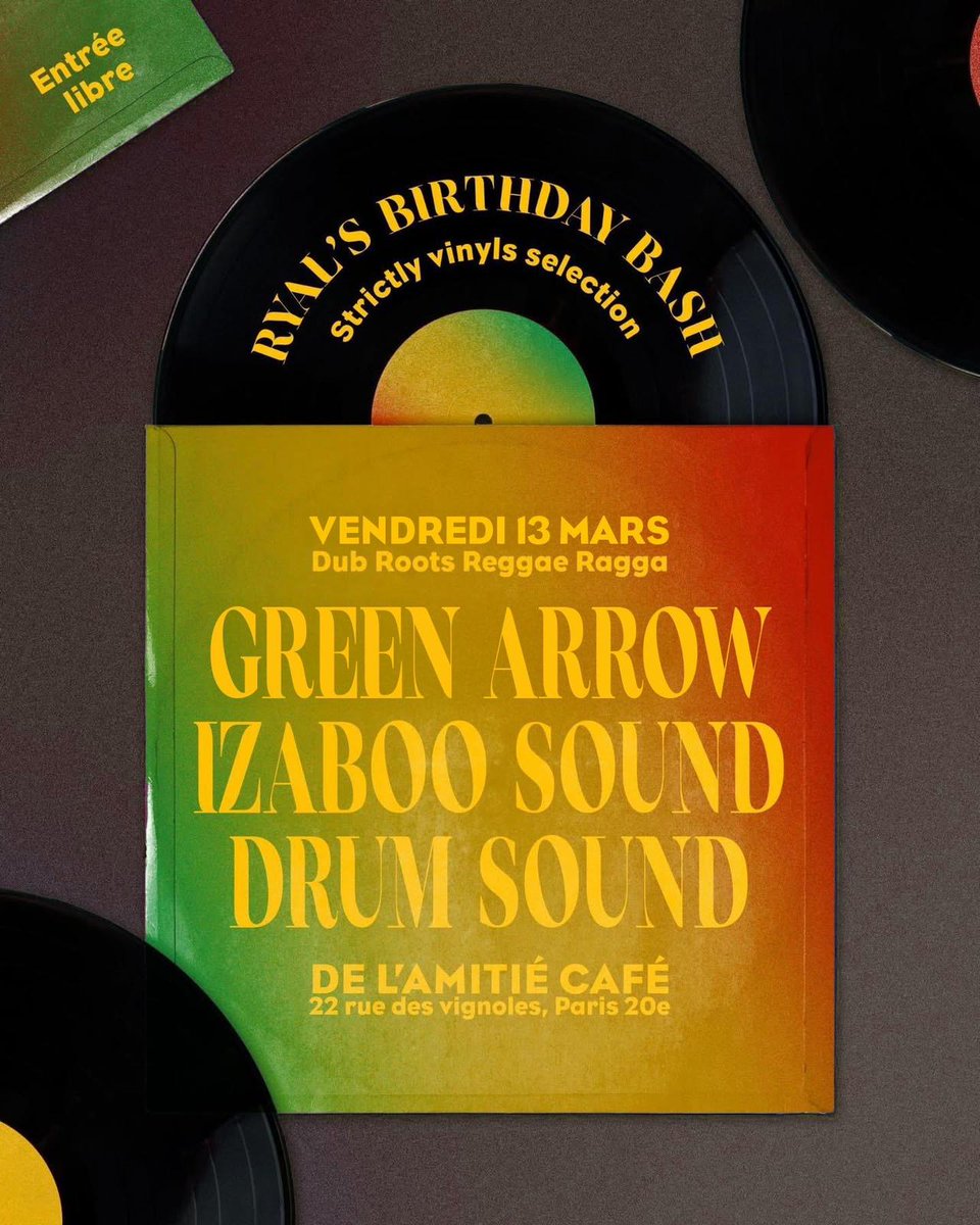 Vendredi 13 Mars #Paris 
#reggae #Dancehall #soundsystem