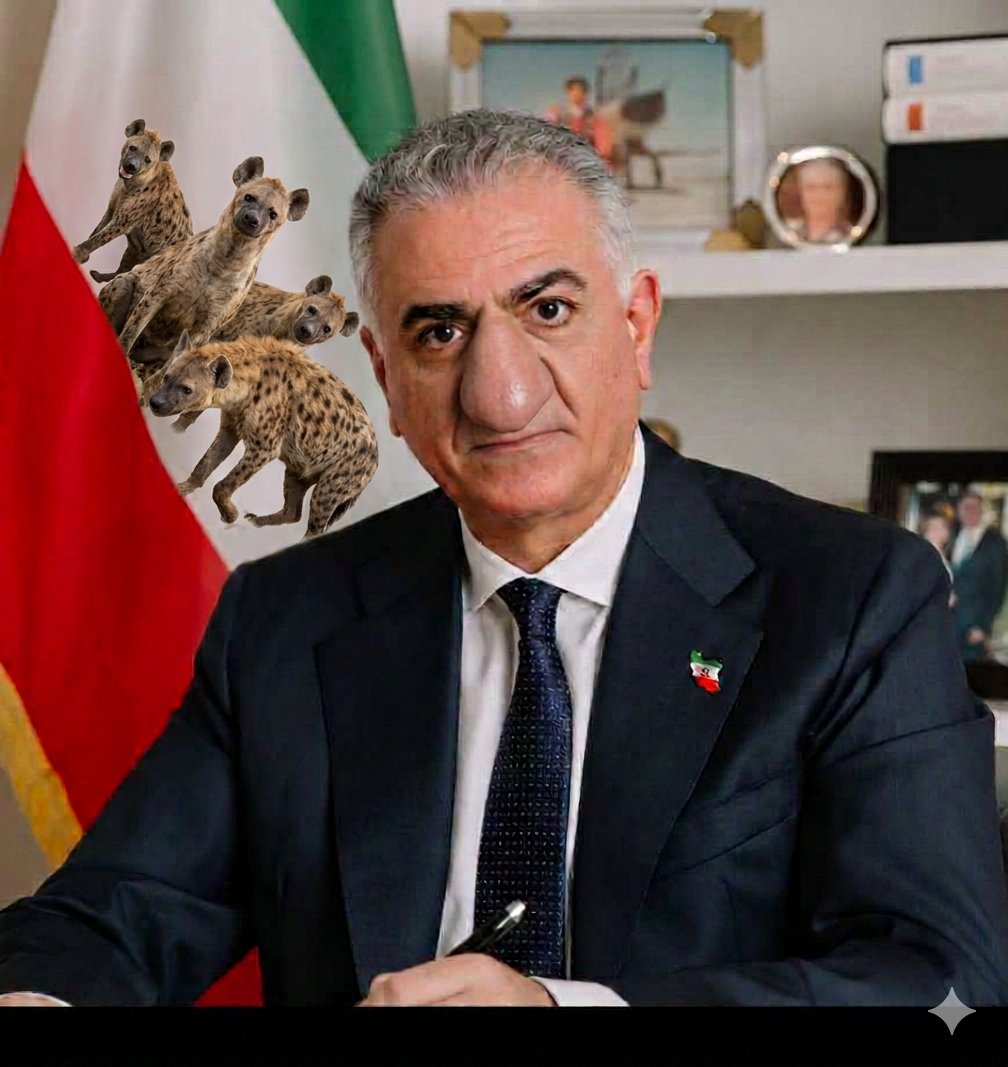 RandKawa1's tweet photo. @AlirezaNader @PahlaviReza Hahahahahahahah the best joke by far. Son of schmuck (Clown print) none-reza patata has accepted an offer to be extended by himself to himself. https://t.co/YMbC8s0dyT
