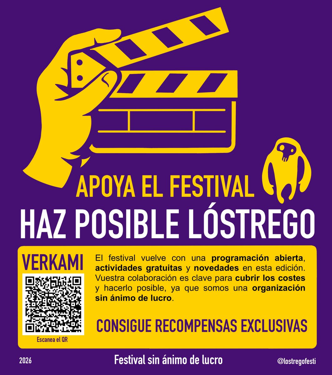 HAZ POSIBLE LÓSTREGO ⚡

Estamos lanzando el crowdfunding del Lóstrego, Festival de Cine Fantástico.
Si puedes, échale un vistazo y compártelo. ¡Toda ayuda suma!

verkami.com/projects/42077…