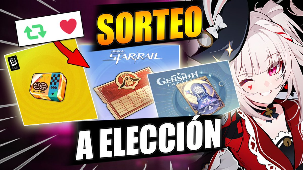 nivek_nait's tweet photo. 🔥SORTEO Bendi/Pase a elección (HSR,ZZZ,Genshin) 
REQUISITOS PARA PARTICIPAR:
1.Dar Like 👍y RT 🔁
2.Comentar
3.Seguirme @nivek_nait 
Si te falta alguno NO participas. El ganador se seleccionará el día Sábado 14 de Marzo 2026. #honkai #zenless #GenshinImpact https://t.co/egyopOfCzj