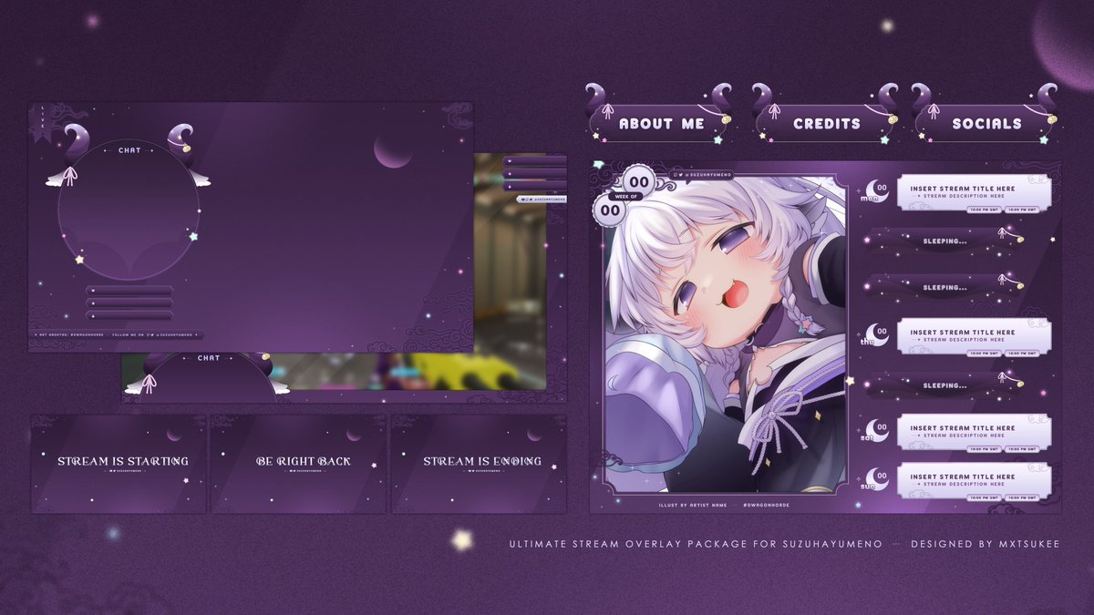 ✤ ⋯ Ultimate Stream Package for <a href="/SuzuhaYumeno/">Suzuha Yumeno✨🐲【C★IDOL】</a>
⤷ Congratulations (late huhu) on your Debut!!~ Thank you so much for choosing me for this project! I had so much fun making this~ 🤍

♡ + ↻ are appreciated! #dwagonhorde