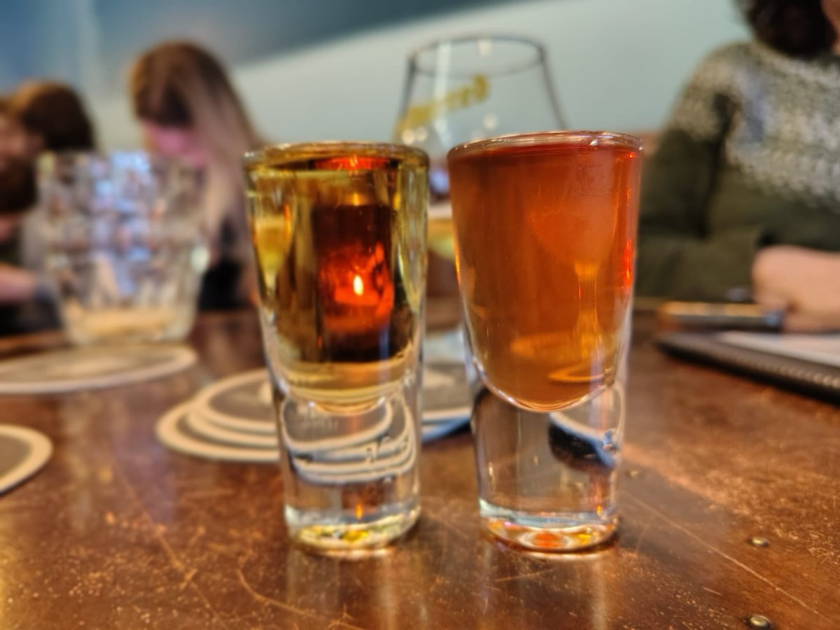 Queen Charlotte pub, Goodge Street. An independent pub serving excellent condition cask ales (£5 a pint 🍻 😁) Great keg beers from independent breweries. £5 shot of whiskey &amp; pickleback scotch bonnet/lemon. Hit of whiskey followed by sharp sour pickle juice to reset pallet!