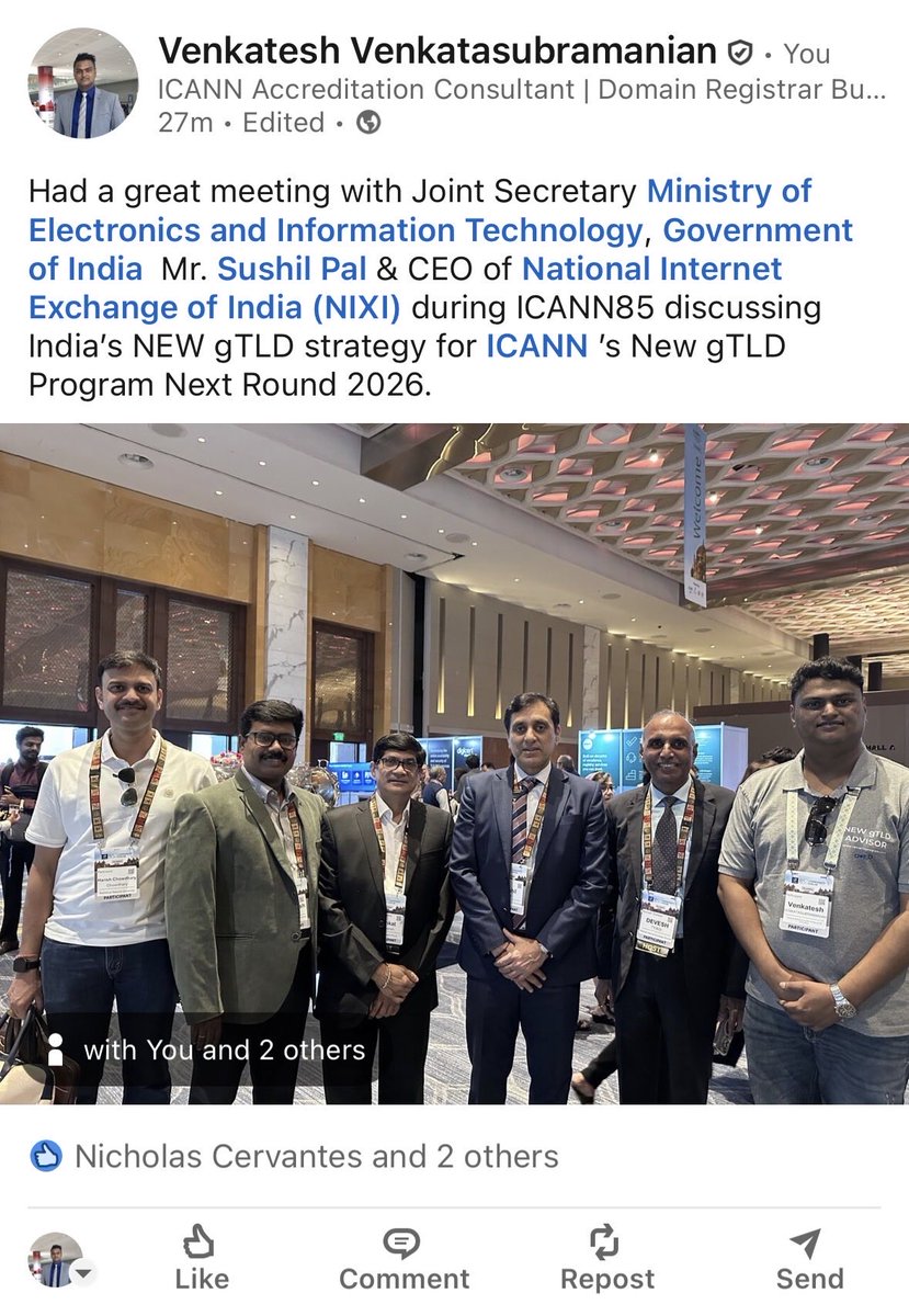 DotUP ICANN Accreditation Consultancy - Venkatesh tweet media