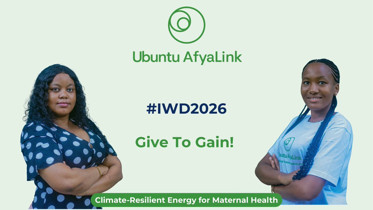 Ubuntu_Afyalink's tweet photo. Powering clinics means protecting mothers.

This #IWD2026, our #Afyasolar ensures reliable, climate-resilient energy for healthcare facilities, enabling safe deliveries, uninterrupted care, and stronger health systems.

Clean energy. Reliable care. Safer motherhood.

#Afyasolar https://t.co/nsk2yKVO8w